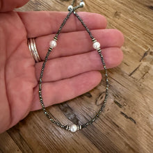 Sterling Hematite & Freshwater Pearl Necklace