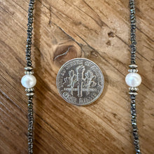 Sterling Hematite & Freshwater Pearl Necklace