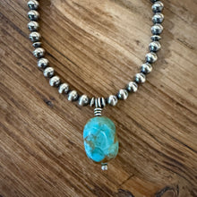Sterling Navajo Pearl & Turquoise Necklace