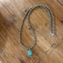 Sterling Navajo Pearl & Turquoise Necklace