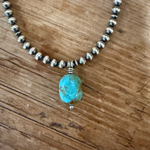 Sterling Navajo Pearl & Turquoise Necklace