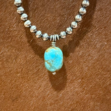 Sterling Navajo Pearl & Turquoise Necklace