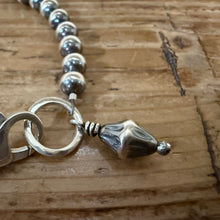 Sterling Navajo Pearl Bracelet With Charm