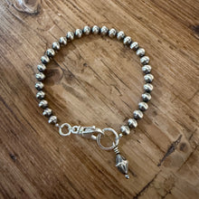 Sterling Navajo Pearl Bracelet With Charm