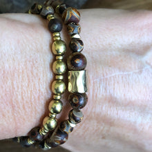 Tibetan Agate Double Stack Bracelet