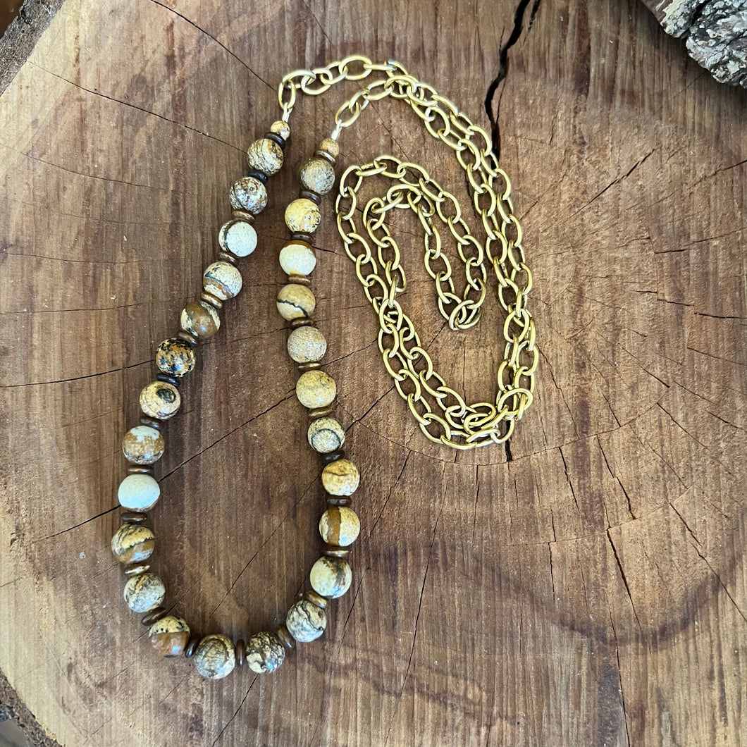 Picture Jasper Chain Necklace