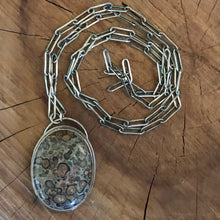 Leopard Skin Jasper Paperclip Chain Necklace