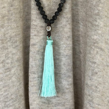 Matte Larvakite Labradorite Mala Necklace