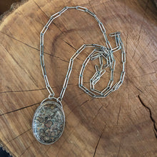 Leopard Skin Jasper Paperclip Chain Necklace