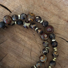 Tibetan Agate Double Stack Bracelet