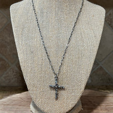 Melted Sterling Silver Cross Necklace