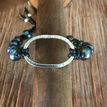 Sterling Peacock Pearl Bracelet