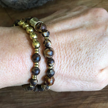 Tibetan Agate Double Stack Bracelet