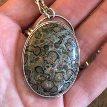 Leopard Skin Jasper Paperclip Chain Necklace