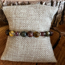 Multicolor Tiger Eye, Garnet and Navajo Pearl Bracelet