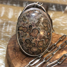 Leopard Skin Jasper Paperclip Chain Necklace