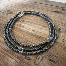 Sterling Silver Hematite Navajo Pearl Necklace