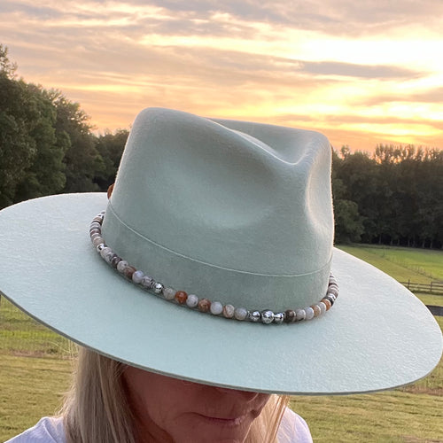 Agate Sterling Silver Hat Band/Necklace