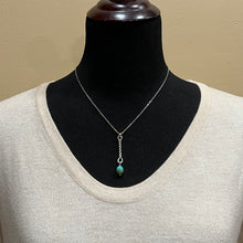 Twisted Sterling Bar Kingman Turquoise Necklace on