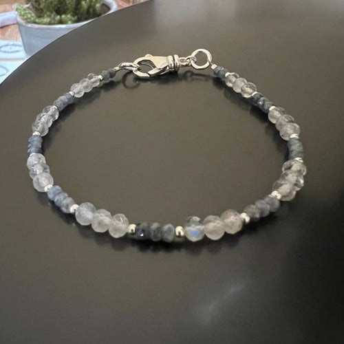 Labradorite Natural Sapphire Bracelet
