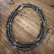 Sterling Silver Hematite Navajo Pearl Necklace