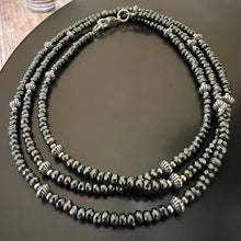 Sterling Silver Hematite Navajo Pearl Necklace