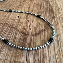 Navajo Pearl Black Onyx Necklace