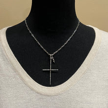 Sterling and Brass Cross Necklace