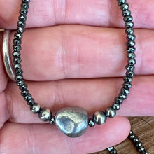 Navajo Pearl Hematite Nugget Necklace