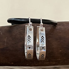 Stamped Sterling Silver Hoop Earrings