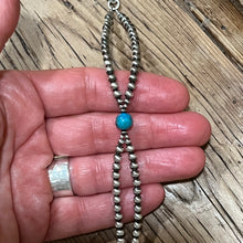 Kingman Turquoise Navajo Pearl Double Strand Bracelet