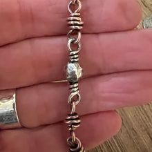Sterling and Copper Link Bracelet