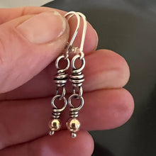 Sterling Wire Wrapped 14K Yellow Gold Earrings