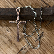 Hammered Copper cross Necklace