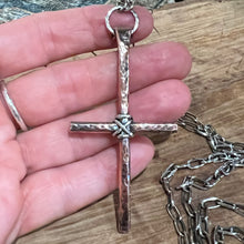 Sterling Wrapped Hammered Copper Cross Necklace