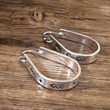 Stamped Sterling Silver Hoop Earrings