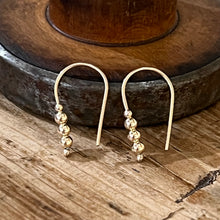 14K Yellow Gold Bead Earrings