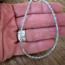 Sterling Silver Apatite and Aquamarine Ankle Bracelet