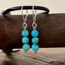 Wire Wrapped Kingman Turquoise Earrings