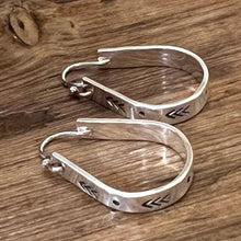 Stamped Sterling Silver Hoop Earrings