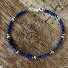 Lapis Navajo Pearl Ankle Bracelet