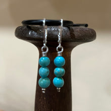 Wire Wrapped Kingman Turquoise Earrings