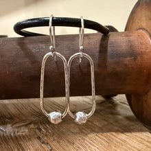 Hammered Floating Teardrop Earrings