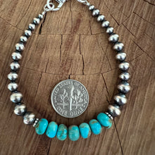 Kingman Turquoise Navajo Pearl Bracelet