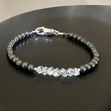 Hematite Herkimer Diamond Bracelet