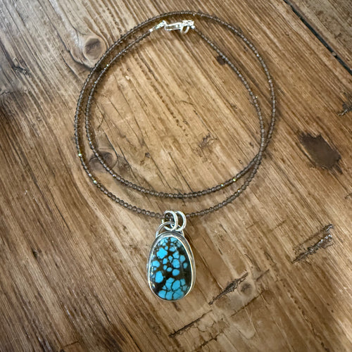 Blue Horizon Royston Turquoise Smoky Quartz Necklace