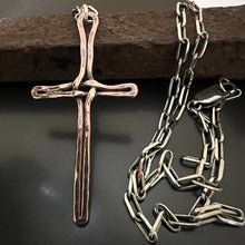Hammered Copper cross Necklace