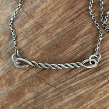 Twisted Sterling Bar Necklace