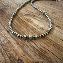 Sterling Navajo Pearl Hematite Necklace