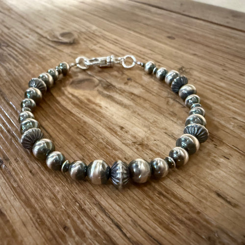 Sterling Silver Navajo Pearl Bracelet